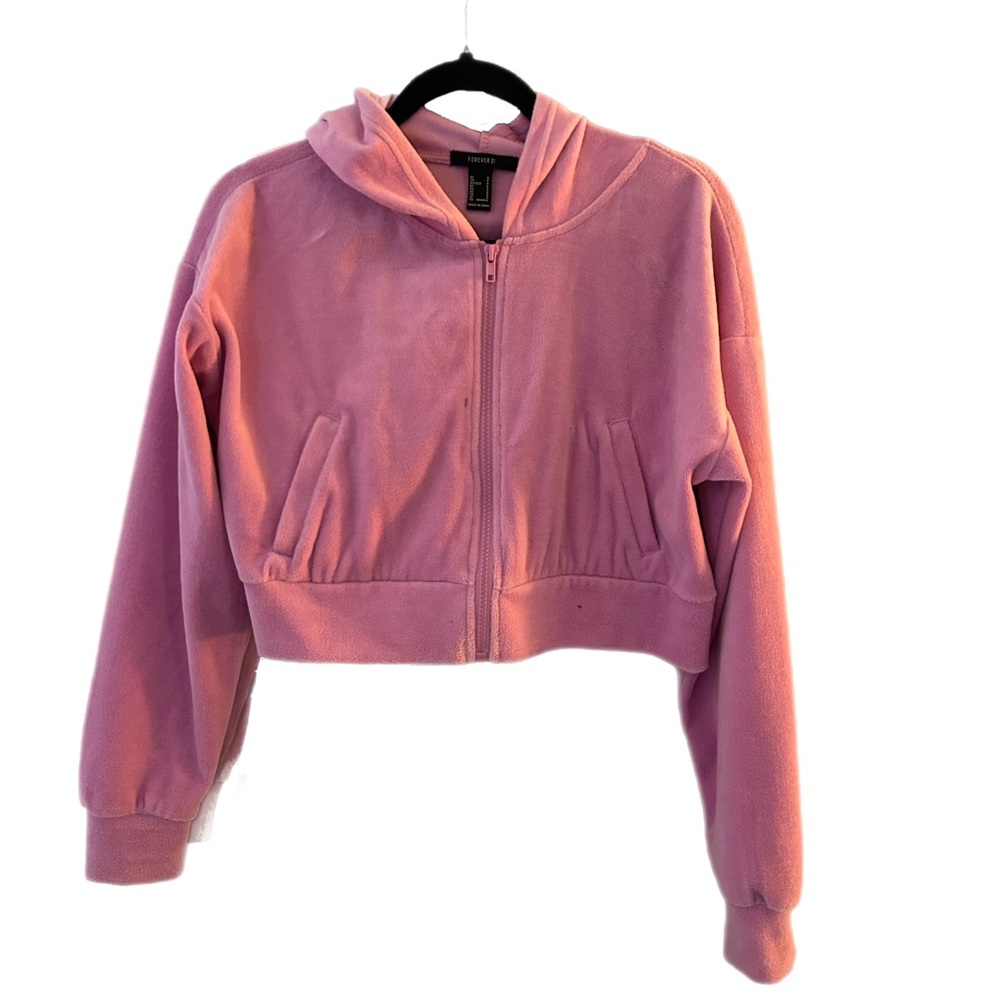 Pink Velvet Zip-up Jacket 💗